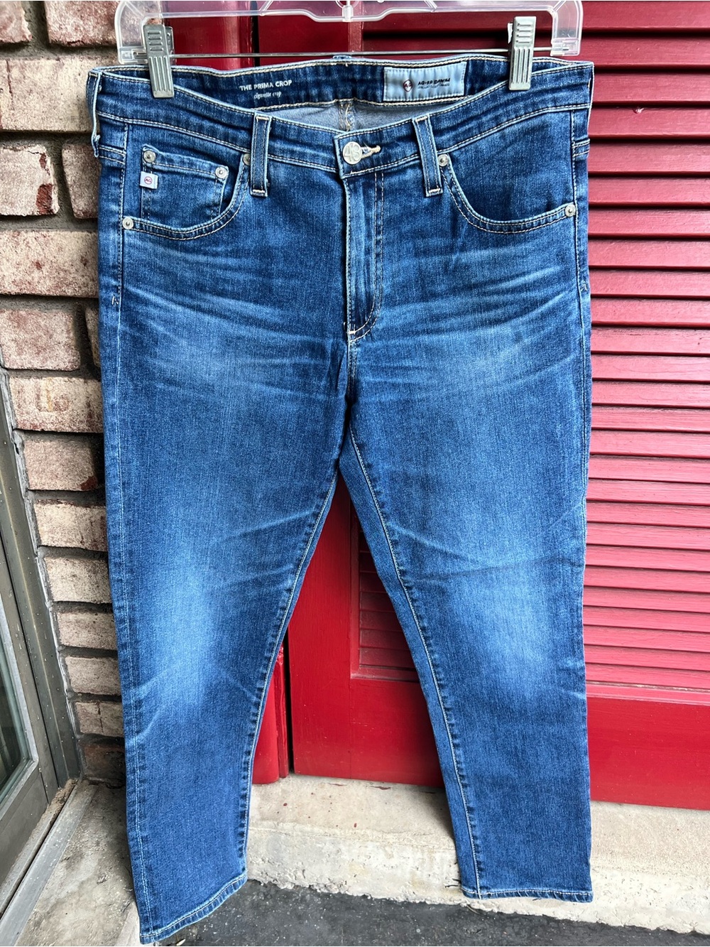 AG Adriano Goldschmied Mid Rise Slim Fit The Prima Crop Cigarette Jeans Size 29